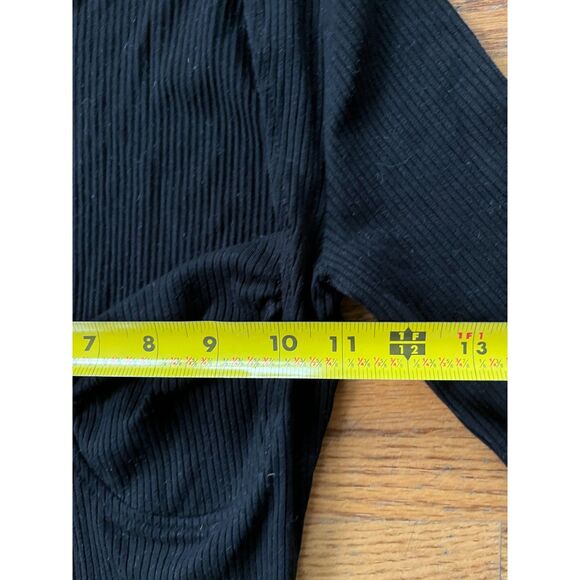 REFORMATION Black Ribbed Sweatheart Shirt Top Tee Women's Size Small - Picture 8 of 9